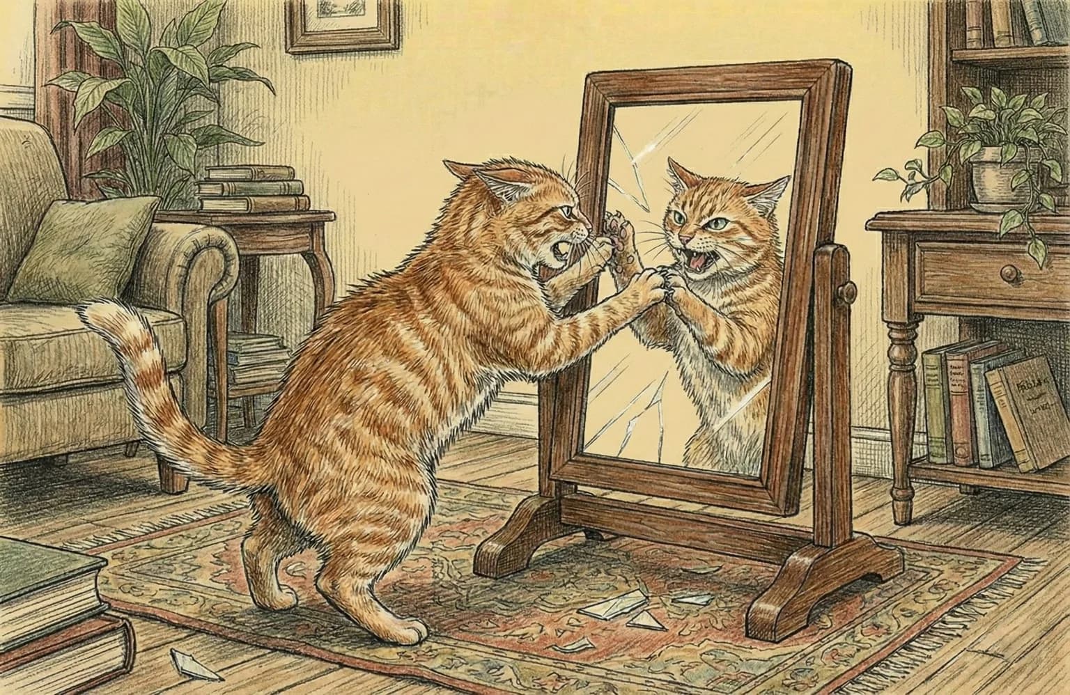 Why Does My Cat Scratch the Mirror? (Friend, Foe, or Magic?)